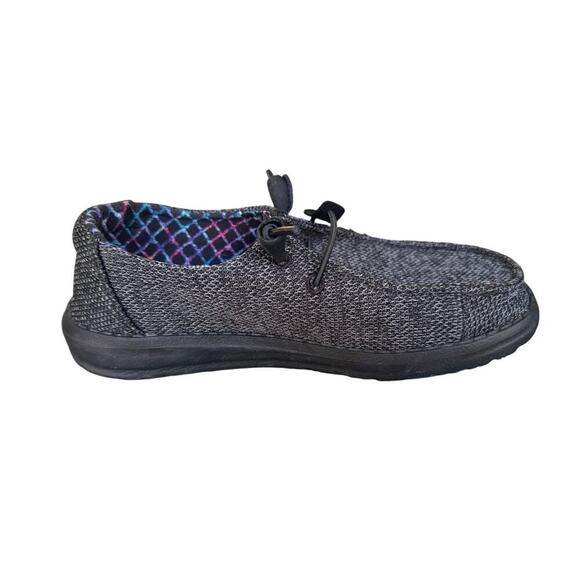 HEY DUDE Wendy Sox Micro Total Black; women’s size 5, dark gray - Picture 1 of 9